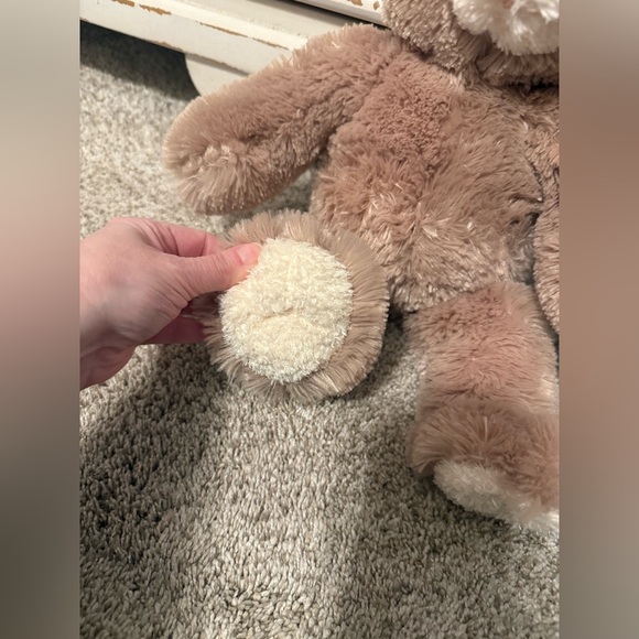 Vintage Build A Bear Tan Bunny Rabbit Mocha Plush Stuffed Animal Poseable Ears - Picture 3 of 6